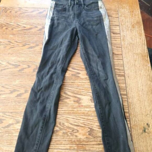 Athleta Sculptek Ultra Skinny Metallic Jean in Carbon Wash sz 4 - Picture 2 of 5